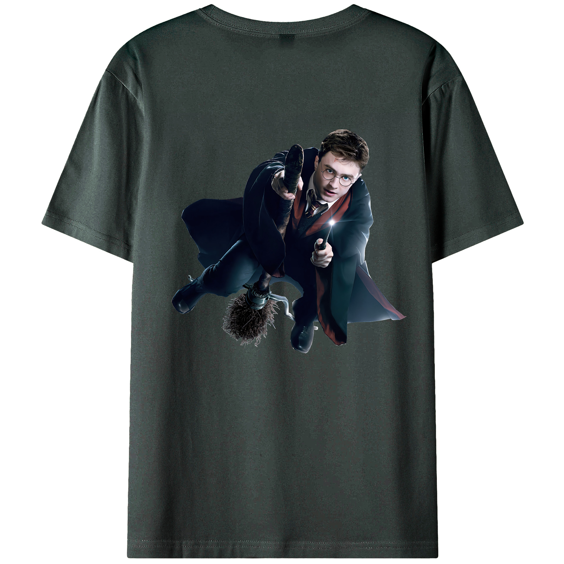 （画像用） Harry Potter ハリー・ポッターシリーズ 綿100％ メンズ半袖Tシャツ（バックプリント） 通気性
